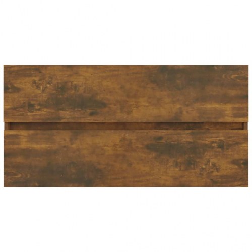 Vaskeskab 90 x 38,5 x 45 cm - røget egetræ