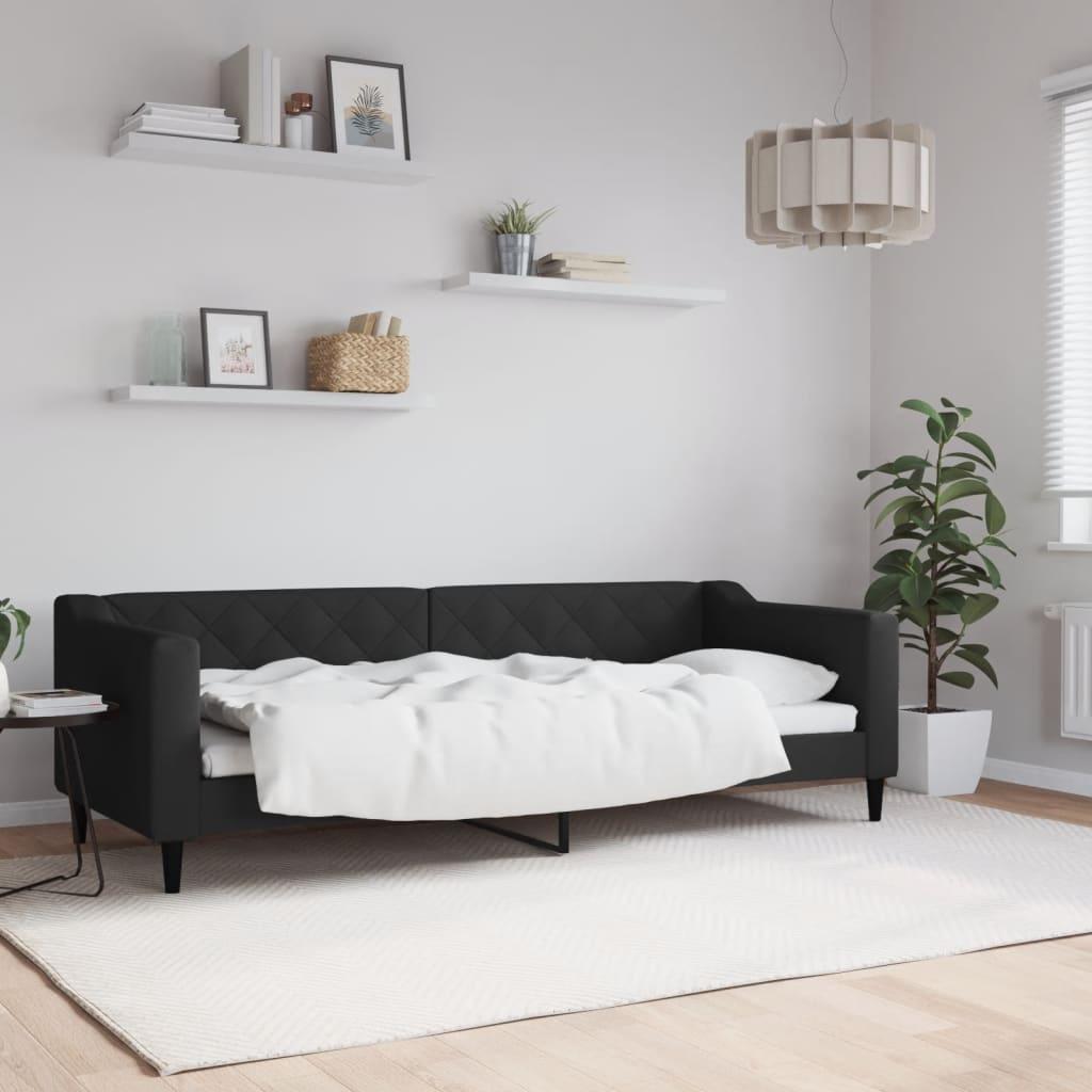 Daybed 80x200 cm stof sort billede