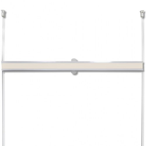 Plisségardin 90×100 cm - cremefarvet, justerbart uden boring