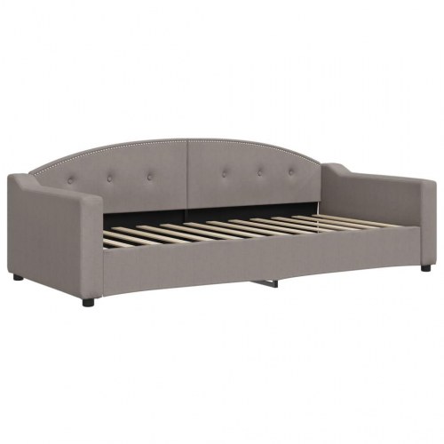 Daybed med udtræk 90x200 cm stof gråbrun