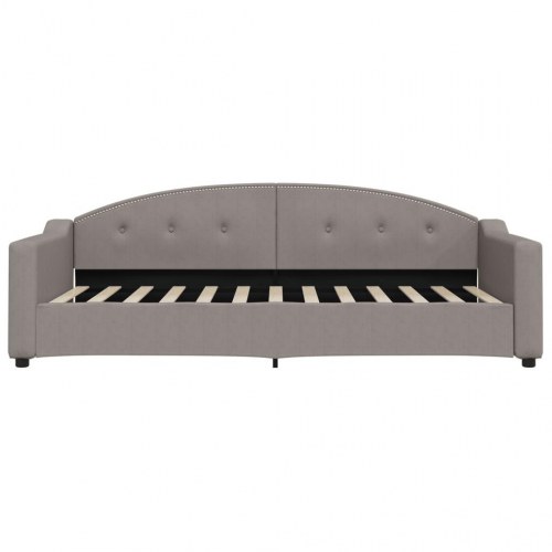 Daybed med udtræk 90x200 cm stof gråbrun