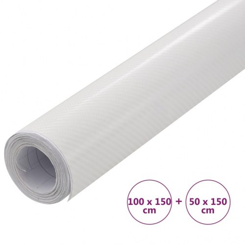 Bilfolie sæt 4D hvid - 100×150 cm + 50×150 cm