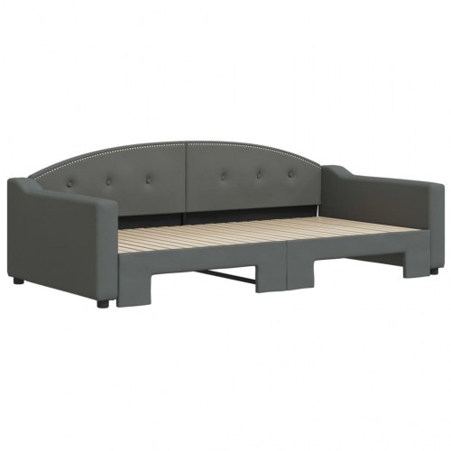 Daybed med udtræk 100 x 200 cm - mørkegrå