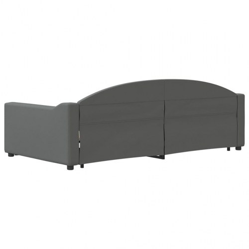 Daybed med udtræk 100 x 200 cm - mørkegrå