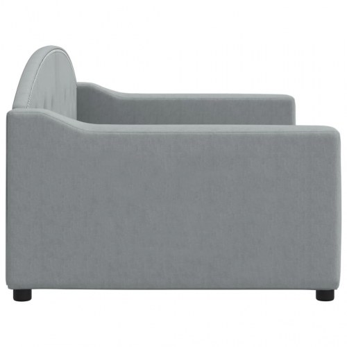 Daybed 90x200 cm i stof - lysegrå sovesofa til gæsteværelse og stue