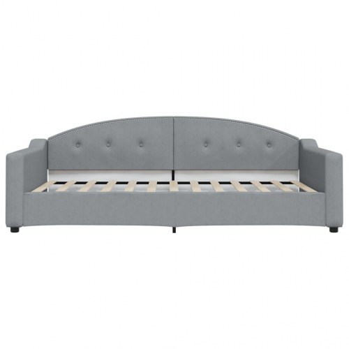 Daybed 100×200 cm i stof - lysegrå sengeramme/sovesofa