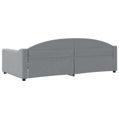 Daybed 100×200 cm i stof - lysegrå sengeramme/sovesofa