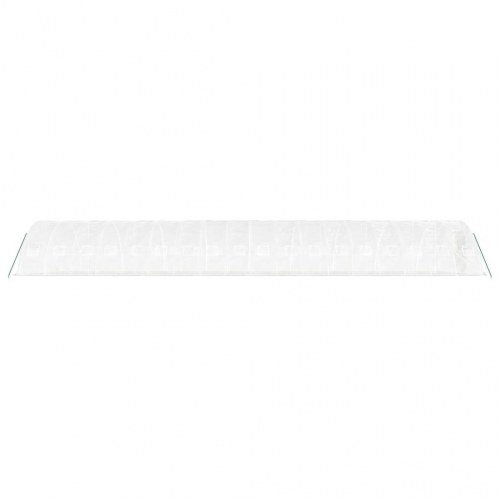 Drivhus med stålstel 90 m² 18 x 5 x 2,3 m hvid