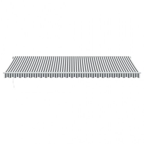 Markise med LED 600×350 cm - automatisk betjening, antracitgrå/hvid