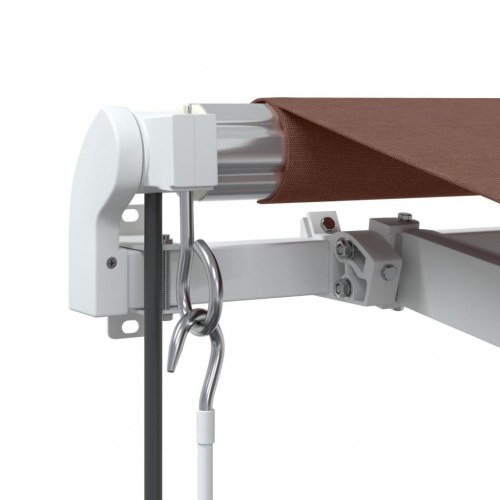 Markise med LED-lys 600 × 350 cm - automatisk betjening, brun
