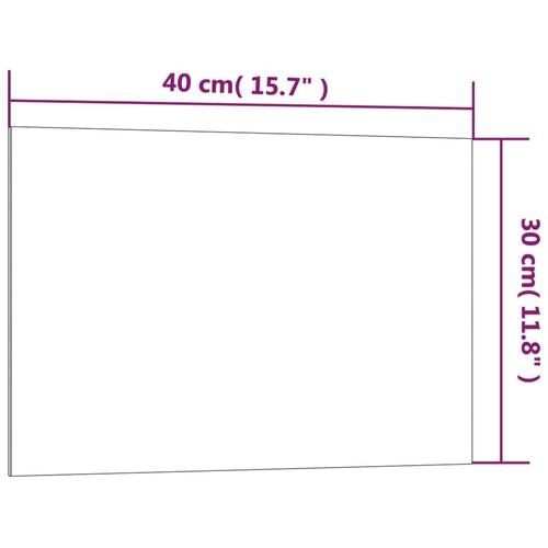 Væghængt magnettavle 40x30 cm hærdet glas hvid