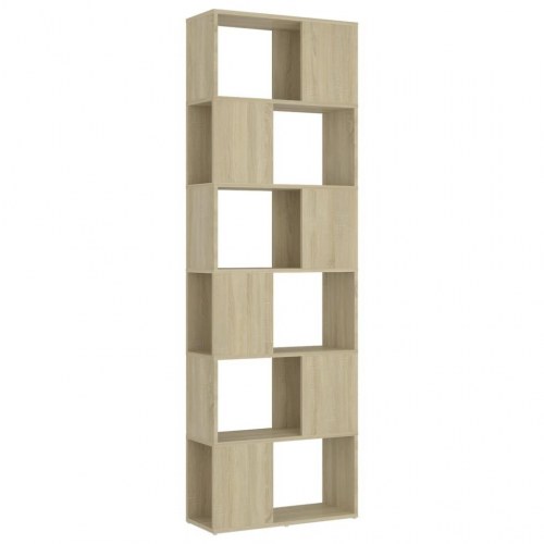 Bogreol/rumdeler 60×24×186 cm i konstrueret træ - sonoma-eg