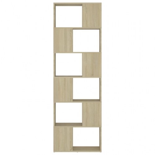 Bogreol/rumdeler 60×24×186 cm i konstrueret træ - sonoma-eg