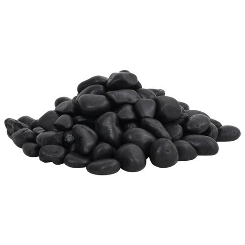 Polerede småsten 25 kg 2-5 cm sort