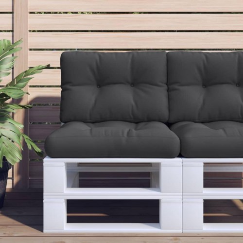 Pallehynde 60 × 40 × 12 cm - sort stof sæde-/rygpude