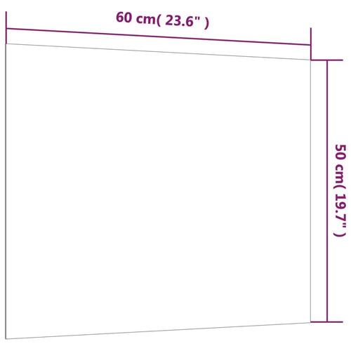 Væghængt magnettavle 60x50 cm hærdet glas hvid