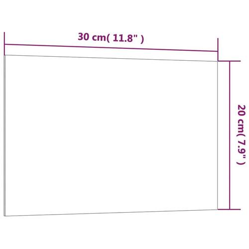 Væghængt magnettavle 30x20 cm hærdet glas hvid
