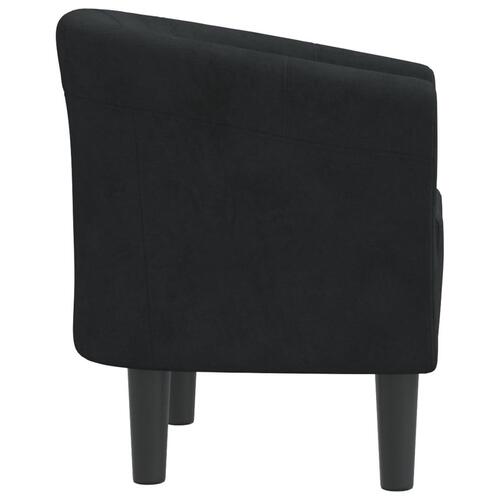 Lænestol velour sort