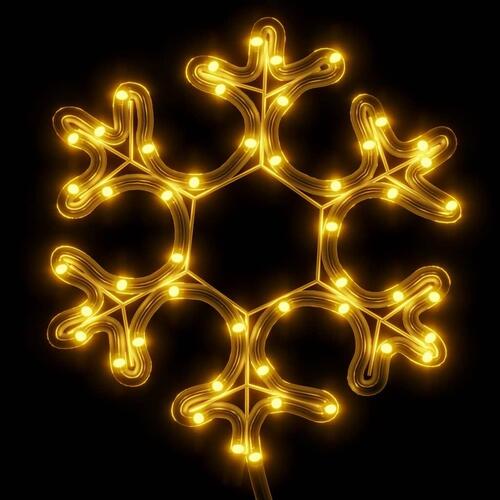 Snefnug 2 stk. 27x27 cm med LED-lys varmt hvidt lys