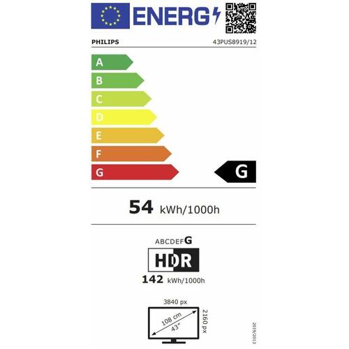 Smart TV Philips 43PUS8919/12 43" 4K Ultra HD LED (OUTLET A)
