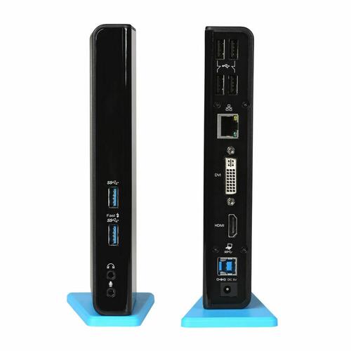 USB Hub i-Tec USB 3.0 Dual Docking Station HDMI DVI Sort