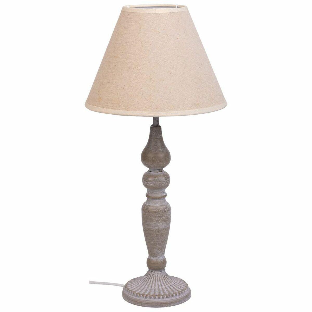 Bordlampe Alexandra House Living Hvid Grå Metal Klæde 220 240 V 23 X 46 X 23 Cm