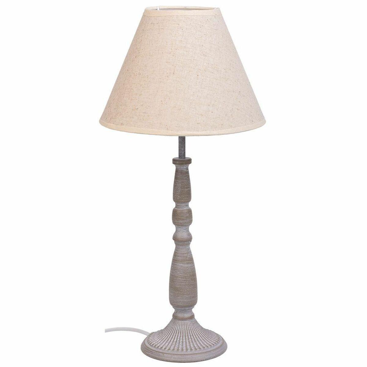 Bordlampe Alexandra House Living Hvid Grå Metal Klæde 220 240 V 23 X 49 X 23 Cm