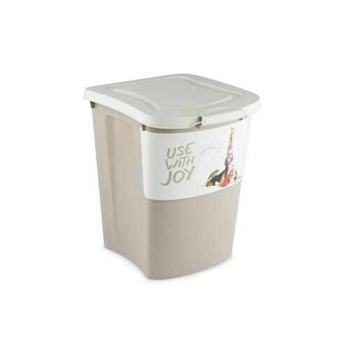 Rotho spandbeholder til foder - Beige, 38 l plastik