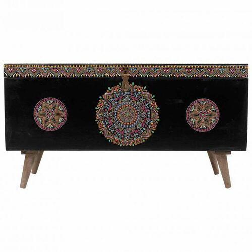 Kiste Alexandra House Living Sort Multifarvet Mangotræ Træ MDF 40 x 45 x 89 cm