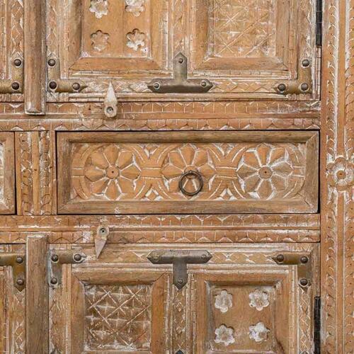 Skab Alexandra House Living Brun Mangotræ 93 x 192 x 45 cm Traditionel stil