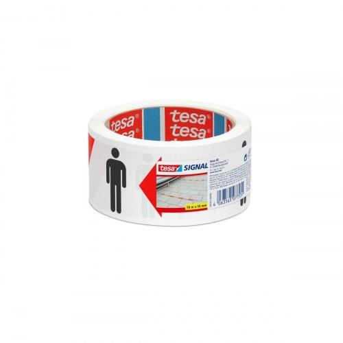 TESA social distance tape - hvid polypropylen, selvklæbende