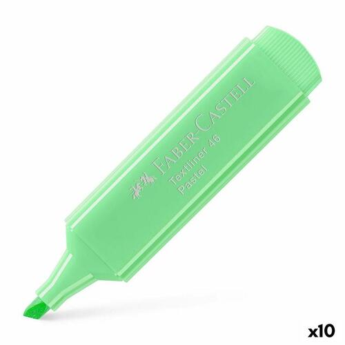 Fluorescerende markør Faber-Castell Textliner 1546 Pastel Lysegrøn (10 enheder)