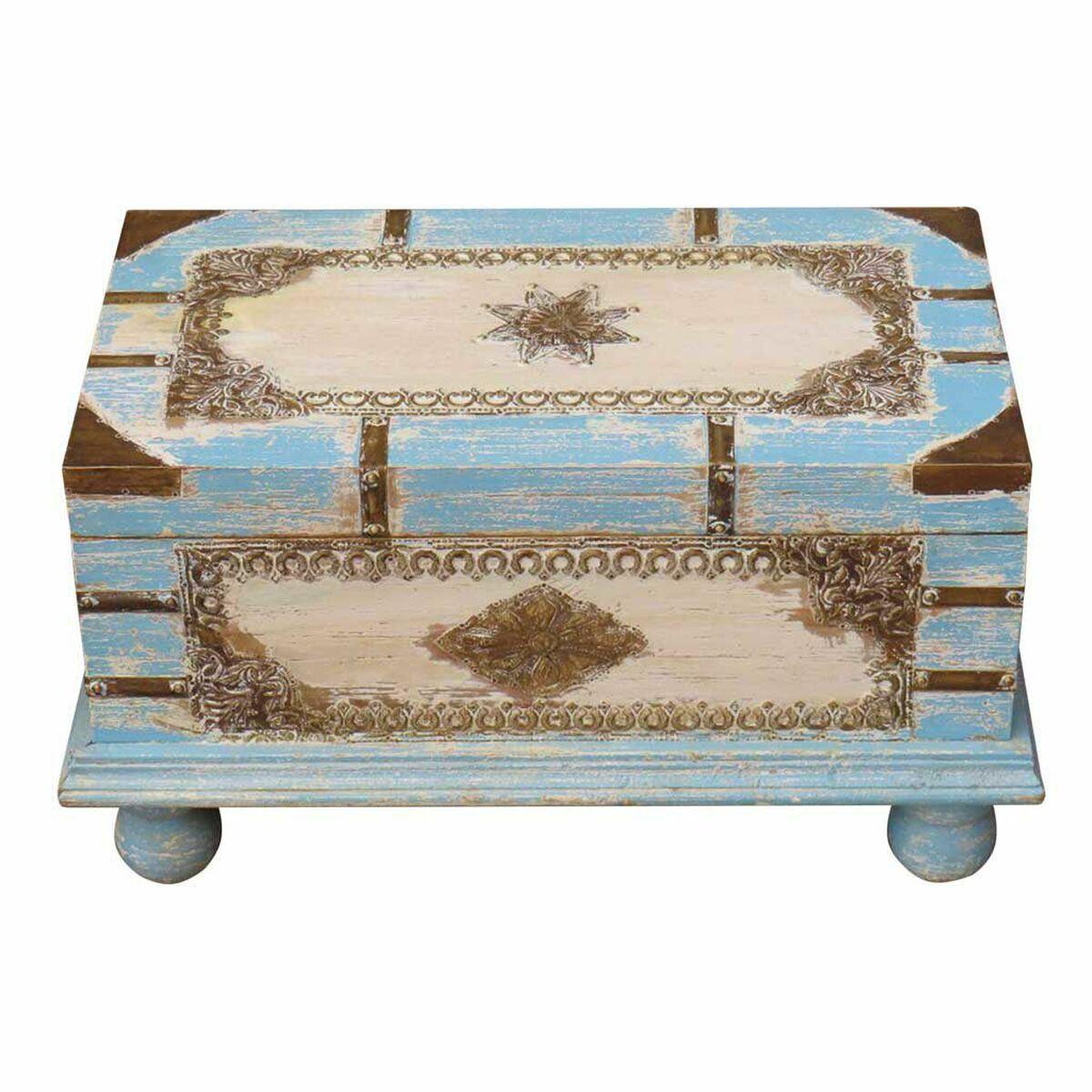Kiste Alexandra House Living Blå Mangotræ 28 X 27 X 50 Cm Traditionel Stil