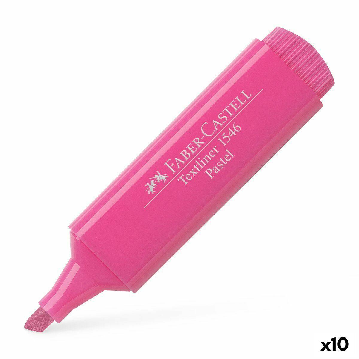 Fluorescerende Markør Faber Castell Textliner 1546 Pastel Pink 10 Enheder