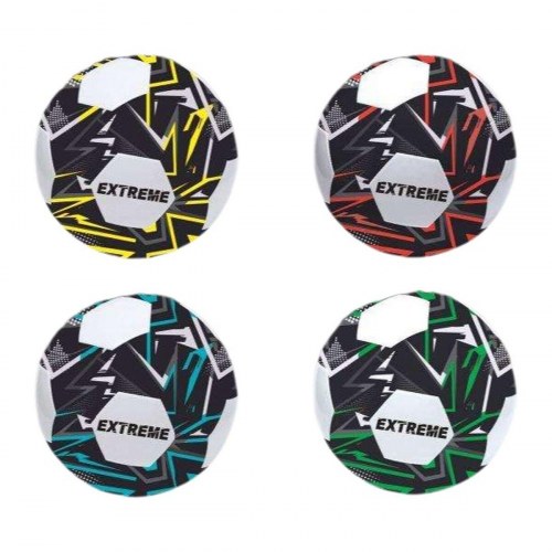 Fodbold str. 5 - farverige mønstre, Ø 22 cm