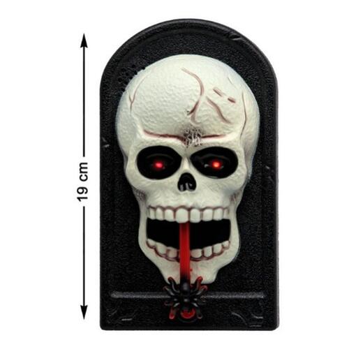 Halloween dekoration - dødningehoved vægpynt 19 cm