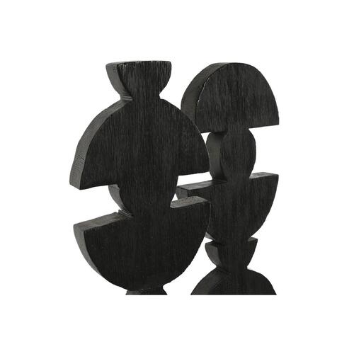 Dekorativ figur Home ESPRIT Brun Sort Abstrakt Moderne 15 x 9 x 64 cm (2 enheder)