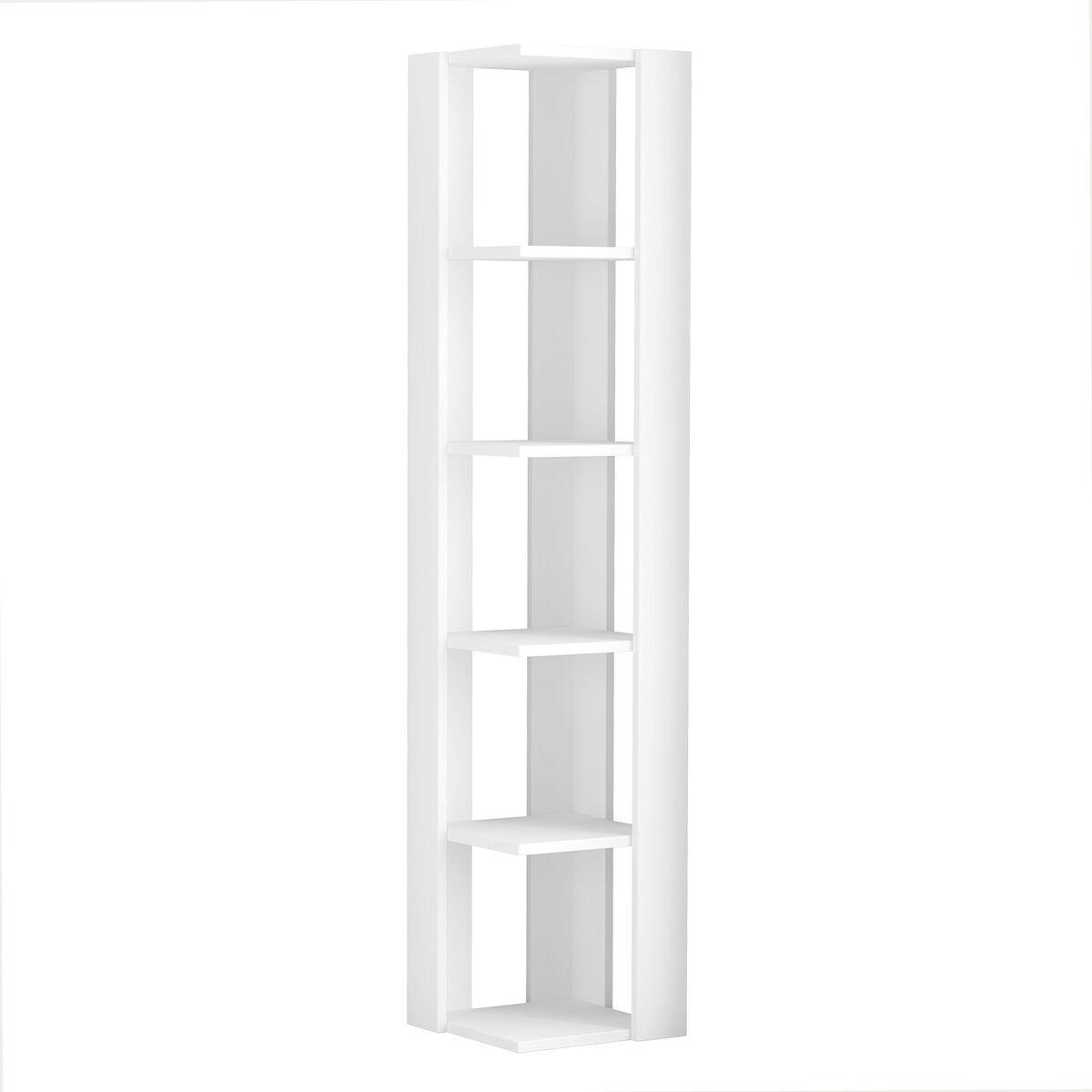 Hjørnemøbel Alexandra House Living Hvid Træ Mdp 33 X 161 X 33 Cm 5 Hylder