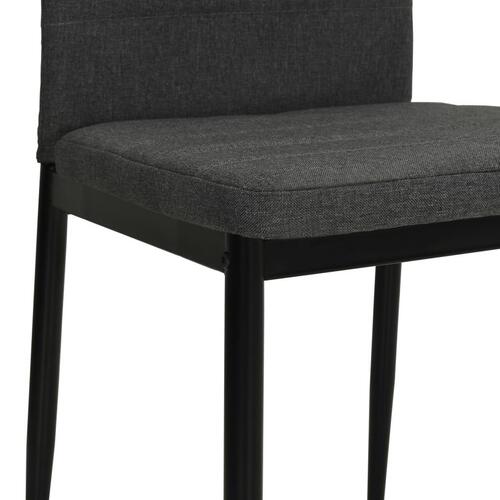 Spisebordsstole 2 stk. stof mørkegrå