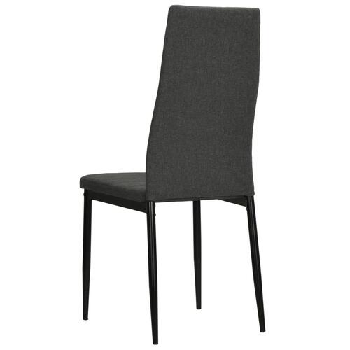 Spisebordsstole 4 stk. stof mørkegrå