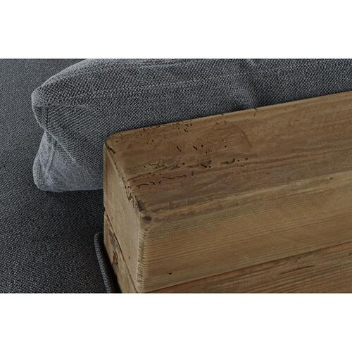 Sofa Natur Grå Polyester Aluminium Genbrugt Træ (224 x 95 x 82 cm)