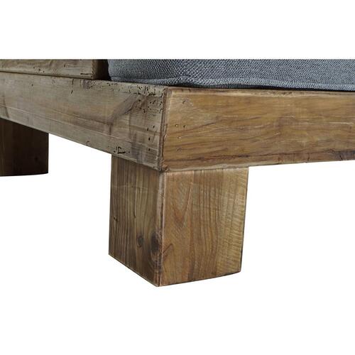 Sofa Natur Grå Polyester Aluminium Genbrugt Træ (224 x 95 x 82 cm)