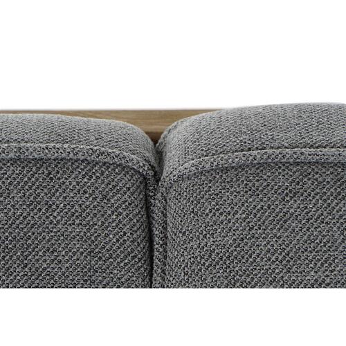 Sofa Natur Grå Polyester Aluminium Genbrugt Træ (224 x 95 x 82 cm)