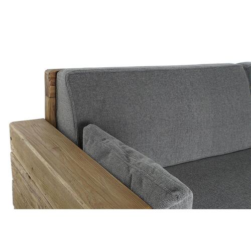 Sofa Natur Grå Polyester Aluminium Genbrugt Træ (224 x 95 x 82 cm)