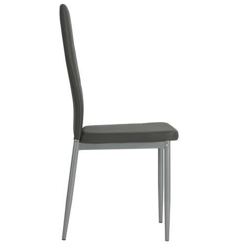 Spisebordsstole 2 stk. kunstlæder grå