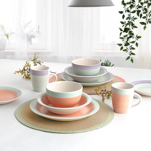 Desserttallerken Quid Kaleido Grøn Koral Keramik 19 cm (12 enheder)