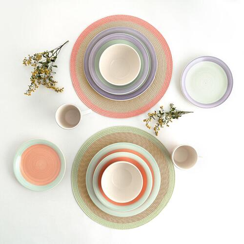 Desserttallerken Quid Kaleido Grøn Koral Keramik 19 cm (12 enheder)