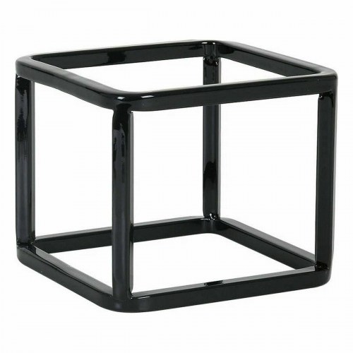 Inde multibrug køkkenkurv i metal, 12 × 12 × 10 cm, 2-pak (sort)