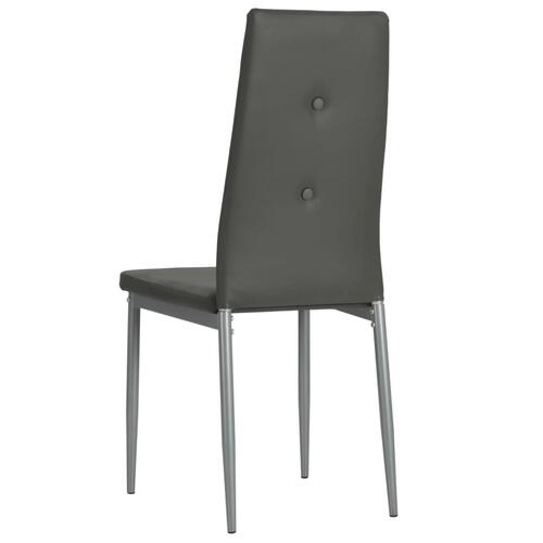 Spisebordsstole 4 stk. kunstlæder grå