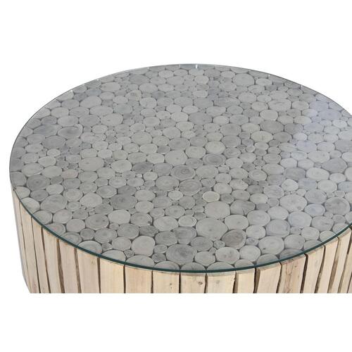 Sofabord Home ESPRIT Natur Krystal Eucalyptus 90 x 90 x 30 cm